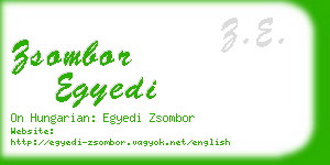 zsombor egyedi business card